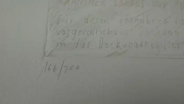 Inge Vavra (Augsburg 1942 geb.) Kunstpfandbrief der ehemaligen Kärntner Hypo Bank signiert 50 x 35 cm – Bild 3