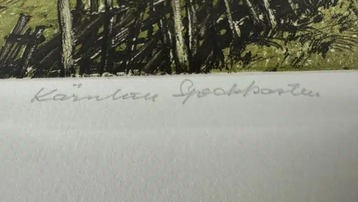 Wilhelm Loisel (Radsberg b. Klgft.1914-2005) Radierung Kärntner Speckkasten 32,5 x 24,5 cm – Bild 5