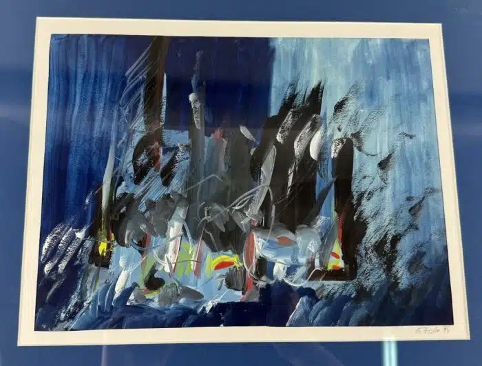 Gernot Fischer Kondratovich (Villach 1968 geb.) Frühwerk 1993 Mischtechnik 46 x 38 cm signiert, datiert – Bild 4