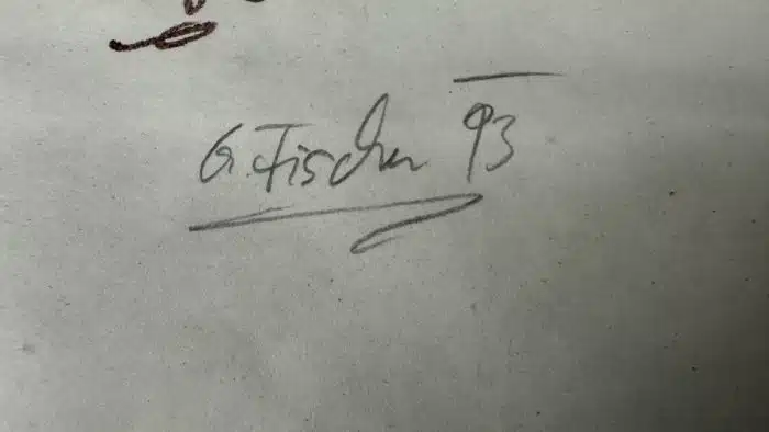 Gernot Fischer Kondratovich (Villach 1968 geb.) Frühwerk 1993 Mischtechnik 32,5 x 24,5 cm signiert, datiert – Bild 4