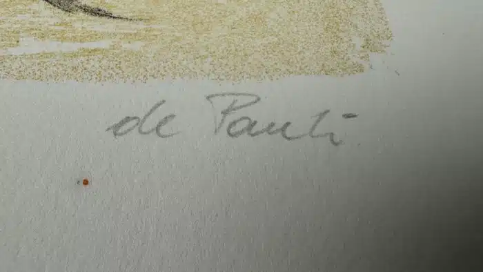 Christine de Pauli (Fai bei Trient 1946 geb.) Lithographie signiert 42 x 30 cm – Bild 3