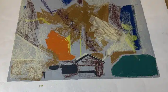 Anton Mahringer (Neuhausen, Württemberg, 1902 – 1974 Villach)  Farbsiebdruck 82 x 73 cm Blatt 52 x 43 cm Echtheitsbestätigung von Regina Thyssen – Bild 3