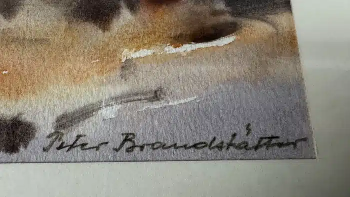 Peter Brandstätter (Spittal 1917-2015) Aquarell -  signiert Peter Brandstätter  65 x 50 cm Bl. 16 x 11 cm – Bild 3