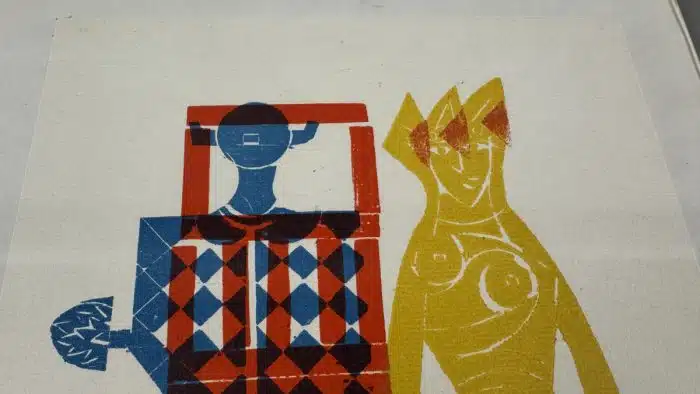 HAP Grieshaber (Rot/OÖ 1909-1981 Achalm) Holzschnitt in Farbe ca. 30 x40 cm Blattgröße 25,5 x 19 cm – Bild 3