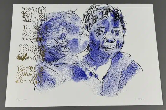 Guido Katol (Villach 1962 geb.; Schüler von Maria Lassnig) Lithographie Nr.46/100 43 x 29,5