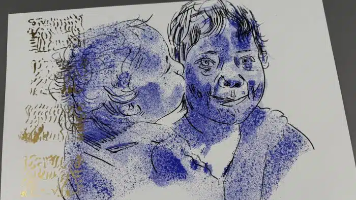 Guido Katol (Villach 1962 geb.; Schüler von Maria Lassnig) Lithographie Nr.46/100 43 x 29,5 – Bild 4