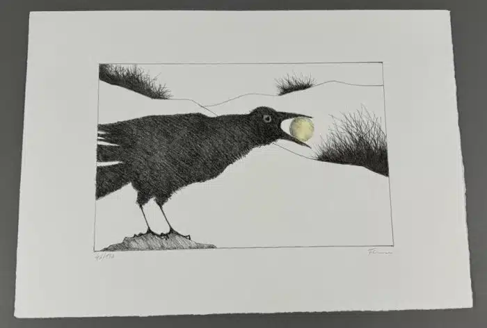 Paul Flora (Glurns 1922-2009 Innsbruck) Lithografie, signiert Flora, die Nr.46/120 Steindruck signiert mit Zertifikat von Stecher und Stecher 43 x 30 cm