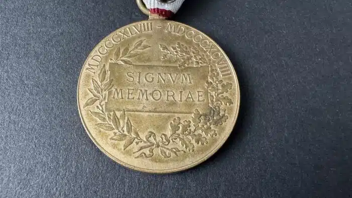 Jubiläums-Erinnerungsmedaille 1898 Jubilee Medal - Signum Memoriae  Material: BronzeGewicht: 22,56 g Durchmesser: 34 mm – Bild 4