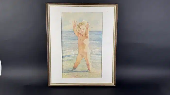 Robert Leitner (Waidhofen an der Ybbs 1888-1970) Aquarell 59x49 cm Bild 47x29 cm