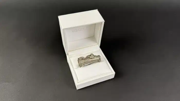 Silber Jagdschmuck Gamsbarthaler L 4,5 cm