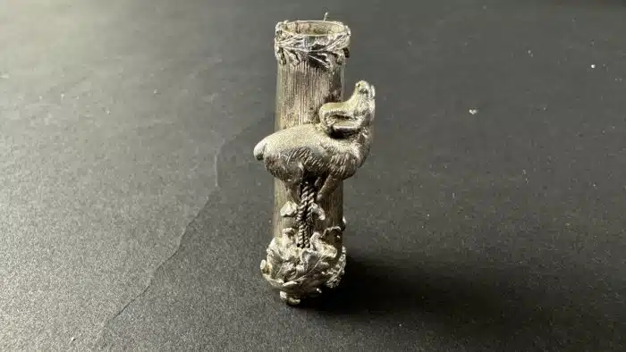 Silber Jagdschmuck Gamsbarthaler L 4,5 cm – Bild 6