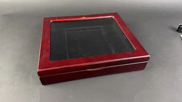 Schmuck oder Flohmarktvitrine 31 x 27 cm H 6 cm – Bild 4