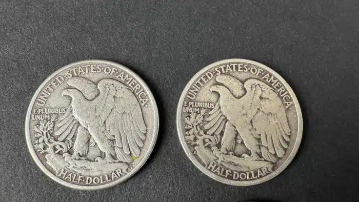 4 Stück half dollar 900 Silber 1945 1944 1947 1934 – Bild 2