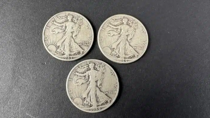 3 Stück half dollar 900 Silber 1943 1944 1944 – Bild 4