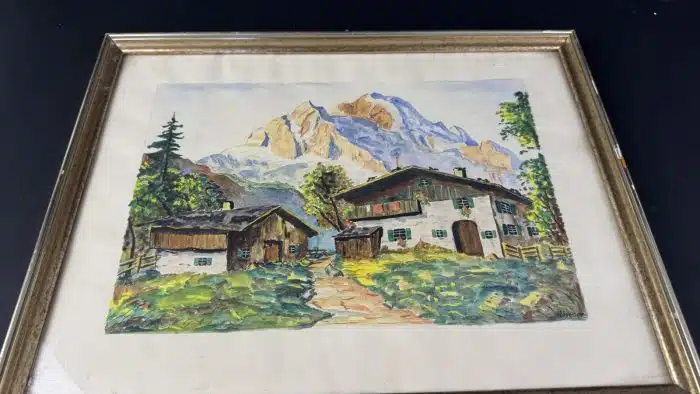 H. Weber Aquaerell 41x31 cm – Bild 2