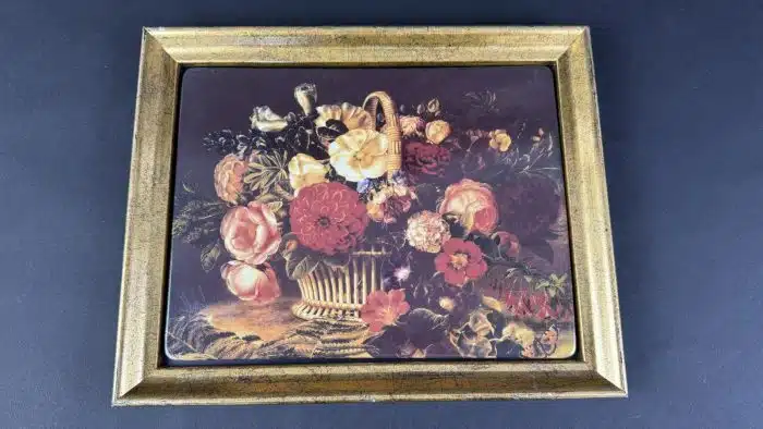 Wandbild Porzellan "Stilleben mit Weidenkorb" von Johan Laurentz Jensen - Bradex 31 x 25 cm – Bild 2