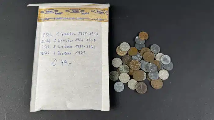Posten 1 und 2 Groschen 1925 - 1947  Münzen siehe Bilder
