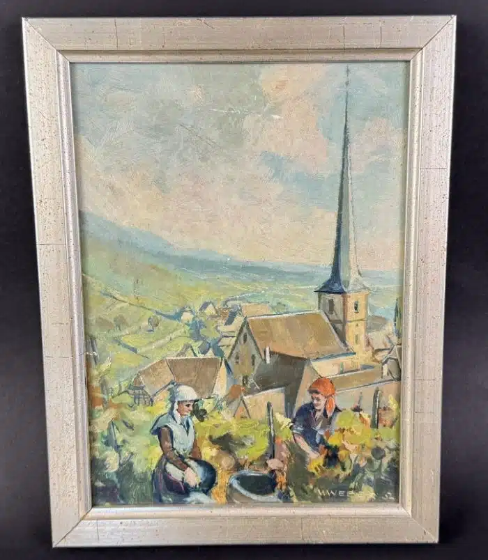 Weber Öl auf Platte 1952  27x20 cm