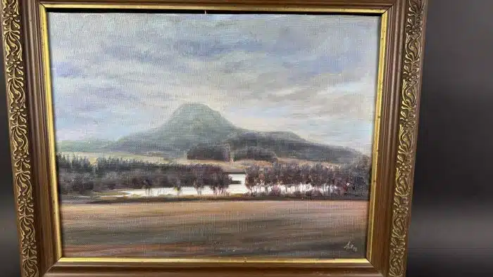 Ölbild unleserlich signiert 57x48 cm – Bild 2
