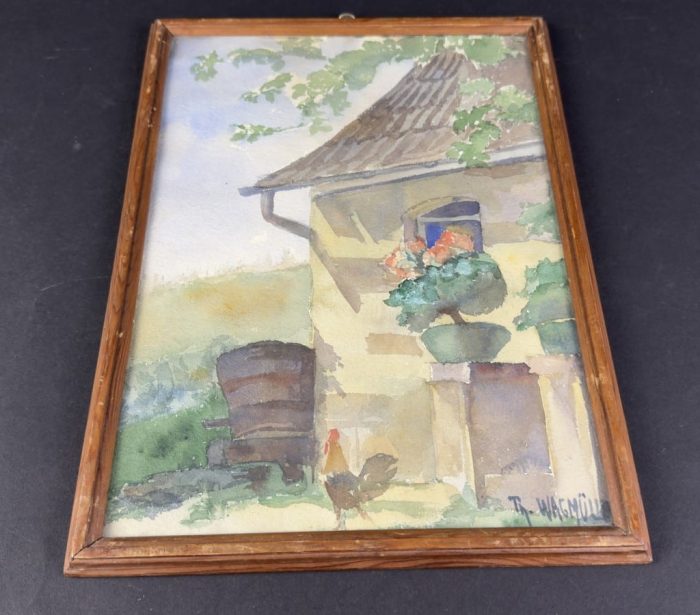 Aquarell unleserlich signiert  36x26 cm
