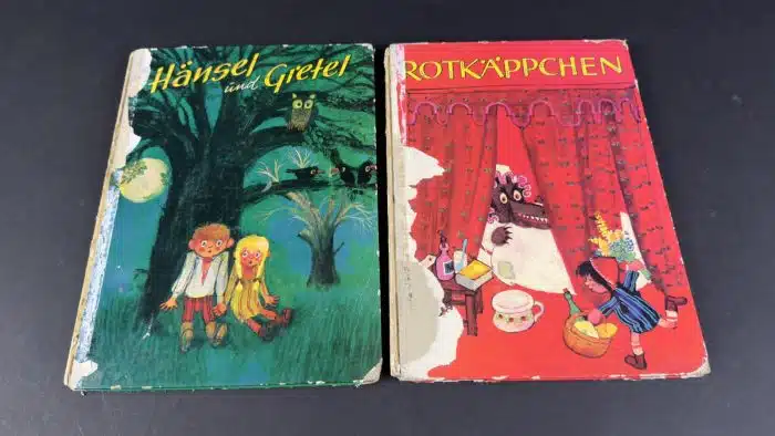 zwei Kinderbücher Hänsel und Gretel - Rotkäppchen 1950 Zustand siehe Bilder