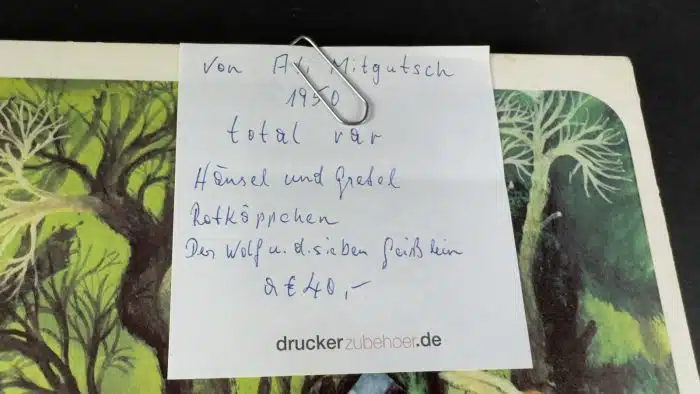zwei Kinderbücher Hänsel und Gretel - Rotkäppchen 1950 Zustand siehe Bilder – Bild 3