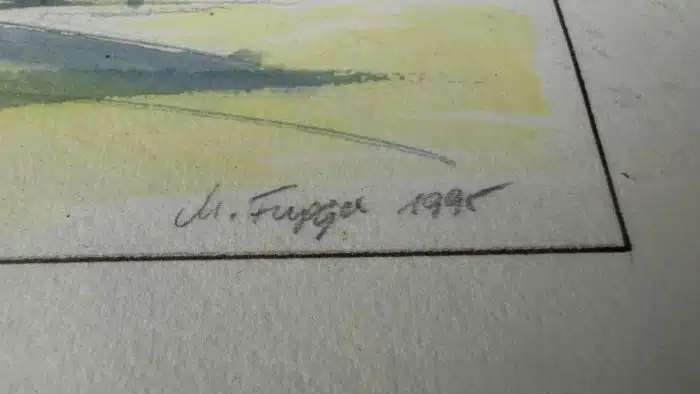 Aquarell Fugger - 1995 31x25 cm – Bild 3