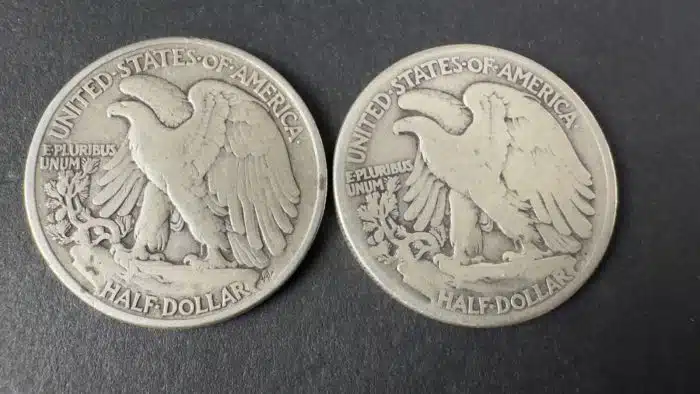 4 Stück half dollar 900 Silber 1942 1942 1942 19?? – Bild 2