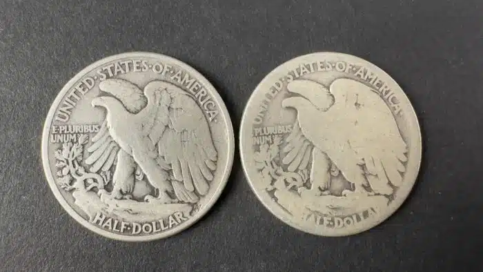 4 Stück half dollar 900 Silber 1942 1942 1942 19?? – Bild 3