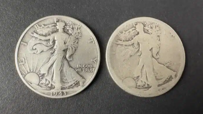 4 Stück half dollar 900 Silber 1942 1942 1942 19?? – Bild 6