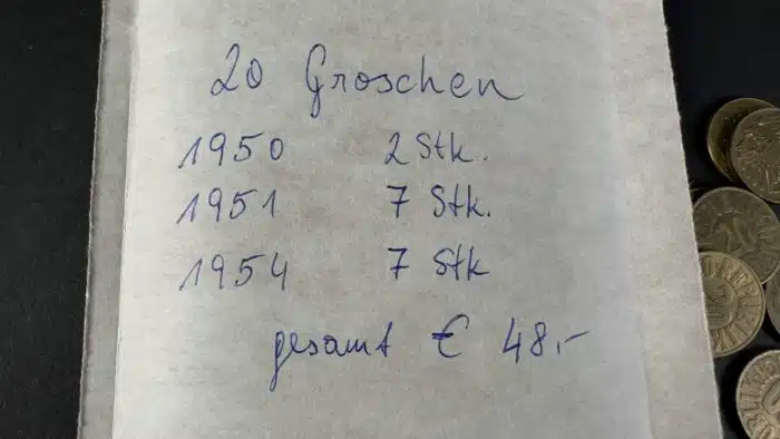 Posten Münzen 20 Groschen ab 1950  siehe Bilder – Bild 3