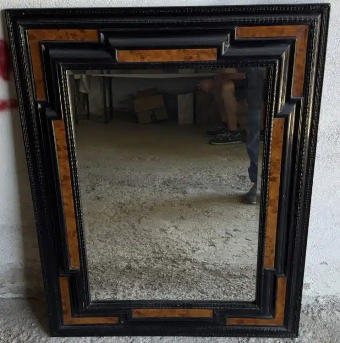 Italienischer Vintage Spiegel  mit Facettenschliff 97x76 cm