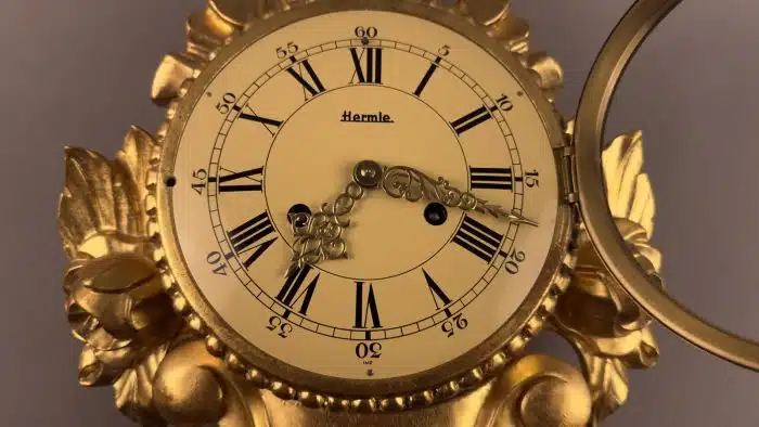 Vintage Franz Hermle Wanduhr B 30  cm H 55 cm – Bild 6