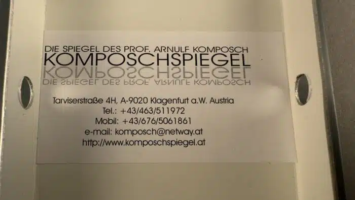 Arnulf Komposch (Klagenfurt 1942 geb.) Spiegel, 10 x 10 cm – Bild 5