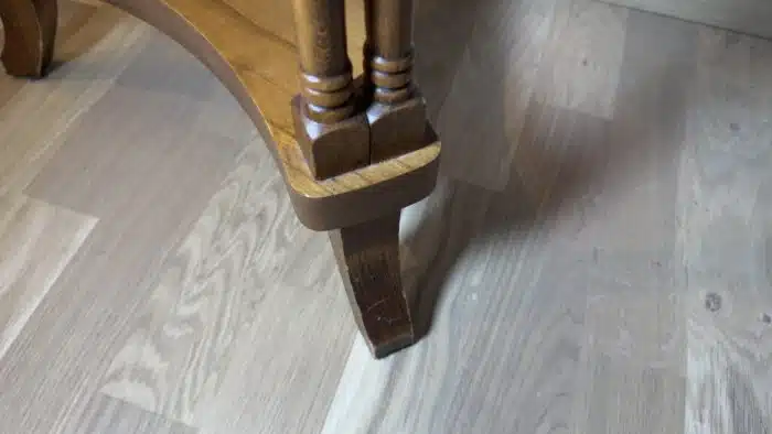 Runder Italienischer Vintage Tisch mit Schublade, Intarsien Dm. 44cm H 71 cm – Bild 6