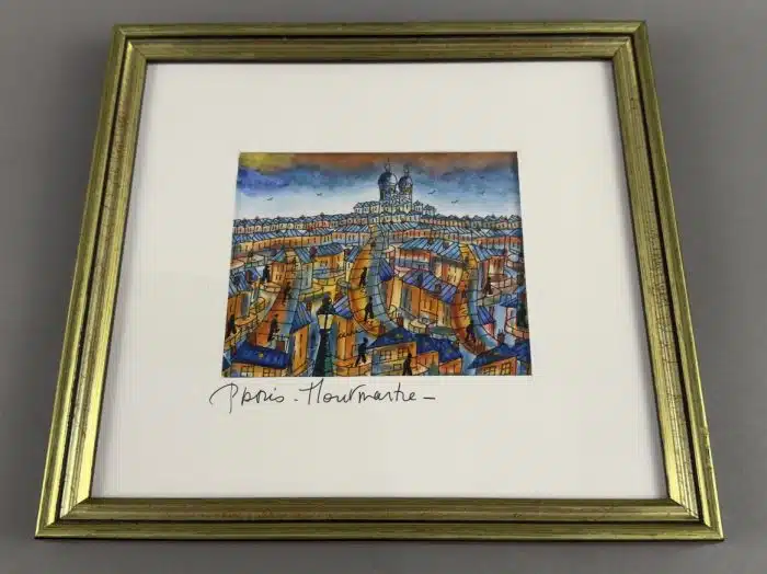 M. Tellier Paris Montmartre 11,5x10 cm Rahmen 24x23 cm