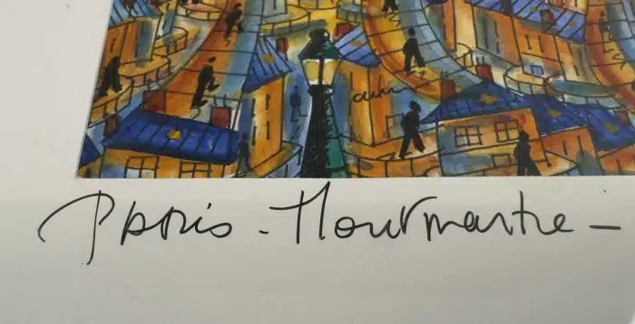 M. Tellier Paris Montmartre 11,5x10 cm Rahmen 24x23 cm – Bild 3