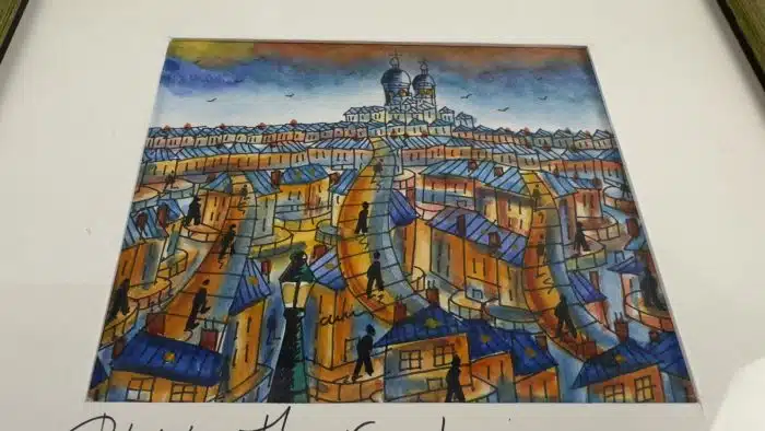 M. Tellier Paris Montmartre 11,5x10 cm Rahmen 24x23 cm – Bild 4