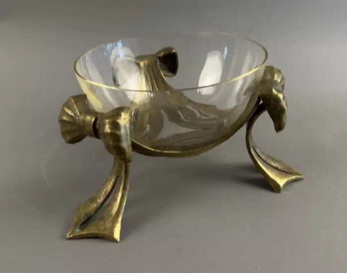 Heinz Goll - Messing Obstschale Ausführung Gießerei "Kurt Jesch" Bleiburg,  Dm. 26 cm H 14 cm