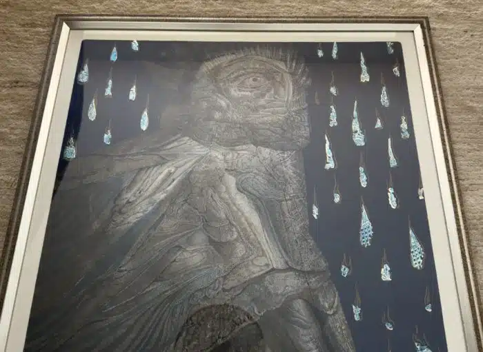 Ernst Fuchs (Wien 1930-2015) Agnus Mysticus, Rotes Schellacksiegel, Prägestempel 90x60 cm 65x51 cm – Bild 2