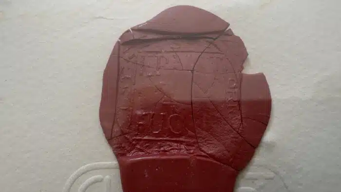 Ernst Fuchs (Wien 1930-2015) Agnus Mysticus, Rotes Schellacksiegel, Prägestempel 90x60 cm 65x51 cm – Bild 5