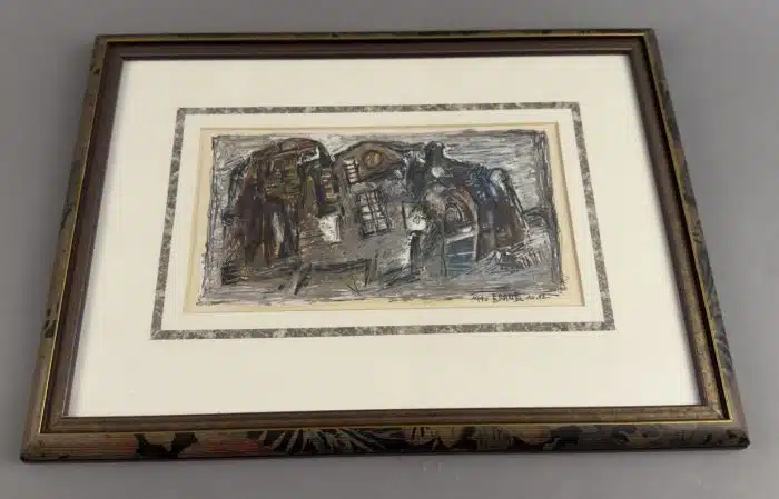 Franz Brandl (St. Georgen/Längsee 1928-2012 Bleiburg, signiert Franz Brandl, datiert 1990 Aquarell - Mischtechnik auf Papier, 37x28 cm Ausschnitt 22,5 x 12,5 cm, gerahmt, verglast