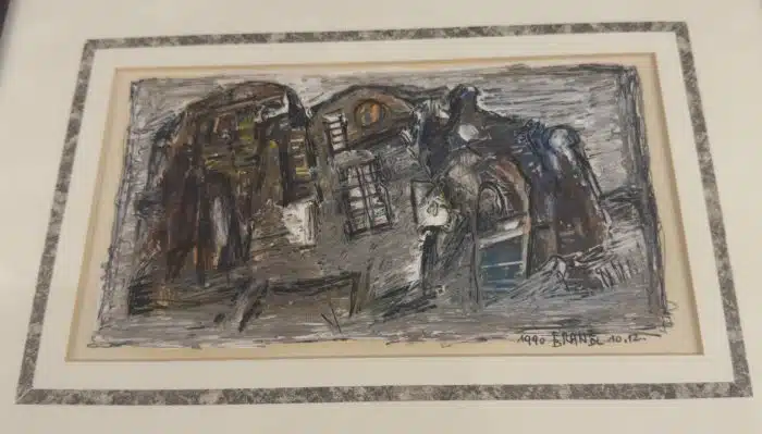 Franz Brandl (St. Georgen/Längsee 1928-2012 Bleiburg, signiert Franz Brandl, datiert 1990 Aquarell - Mischtechnik auf Papier, 37x28 cm Ausschnitt 22,5 x 12,5 cm, gerahmt, verglast – Bild 2