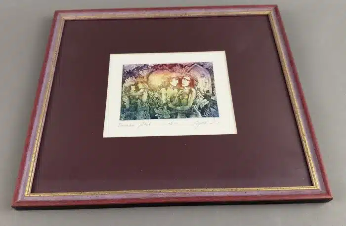 Zsuzsa Egresi Ungarn 1954 Radierung, Druckgrafik-Multiple, 32x29 cm  gerahmt, unten links handschriftlich mit Bleistift betitelt, sowie signiert, 15,5x12 cm