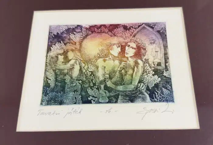 Zsuzsa Egresi Ungarn 1954 Radierung, Druckgrafik-Multiple, 32x29 cm  gerahmt, unten links handschriftlich mit Bleistift betitelt, sowie signiert, 15,5x12 cm – Bild 2