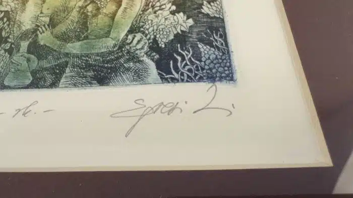 Zsuzsa Egresi Ungarn 1954 Radierung, Druckgrafik-Multiple, 32x29 cm  gerahmt, unten links handschriftlich mit Bleistift betitelt, sowie signiert, 15,5x12 cm – Bild 4