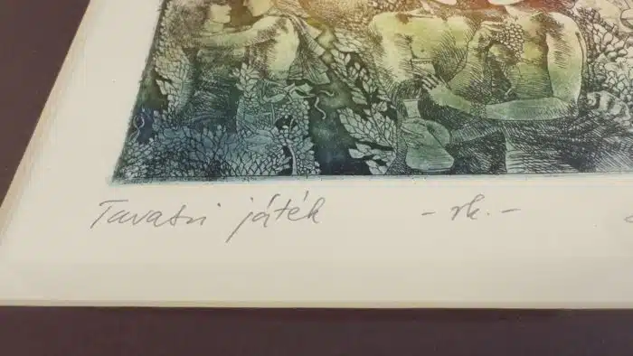 Zsuzsa Egresi Ungarn 1954 Radierung, Druckgrafik-Multiple, 32x29 cm  gerahmt, unten links handschriftlich mit Bleistift betitelt, sowie signiert, 15,5x12 cm – Bild 5