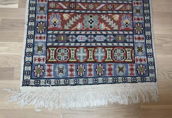 farbenfroher Tunisi Orientteppich Perserteppich 140 x 75 cm mit Echtheitszertifikat – Bild 2