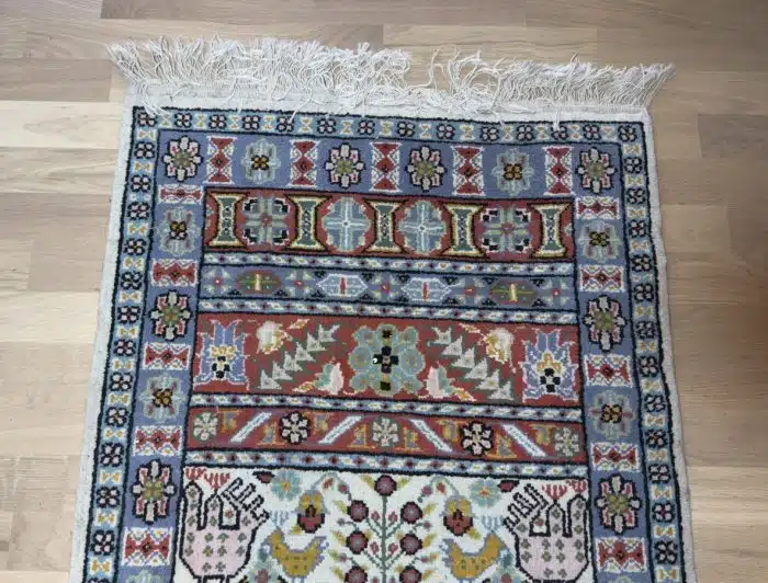 farbenfroher Tunisi Orientteppich Perserteppich 140 x 75 cm mit Echtheitszertifikat – Bild 4