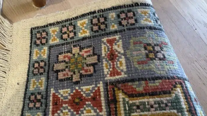 farbenfroher Tunisi Orientteppich Perserteppich 140 x 75 cm mit Echtheitszertifikat – Bild 6